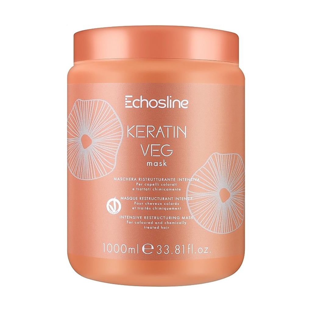 Маска Echosline Keratin Veg Mask для фарбованого та хімічно обробленого волосся, з кератином, 1 л