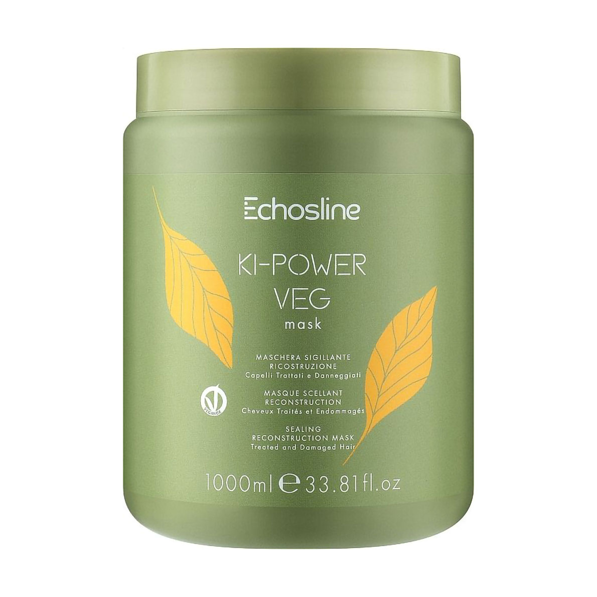 Маска Echosline Ki-Power Veg Mask для реконструкції пошкодженого волосся, 1 л
